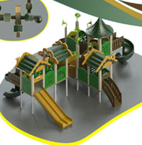 سرسره آبی 6 سکو کد 006